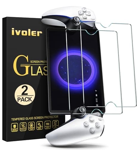 ivoler 2 Piezas Protector de Pantalla Compatible con PlayStation Portal Remote Player, Cristal Vidrio Templado Premium, Dureza 9H, Antihuellas, HD Transparente, Sin Burbujas