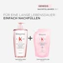 Kérastase Genesis Bain Hydra-Fortifiant Nachfüllset, Kräftigendes Shampoo bei Haarverlust durch Haarbruch, Enthält: Genesis Bain Hydra-Fortifiant 500 ml im Pumpspender sowie 500-ml-Nachfüllpackung - 5