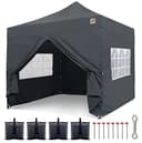 Gorilla Gazebo ® Pop Up 3x3m Heavy Duty Waterproof Commercial Grade Market Stall 4 Side Panels Leg Weights Pegs and Wheeled Carrybag - 1