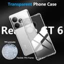 FDHYFGDY Schutzhülle für Realme GT 6/Realme GT 6T Hülle, transparente stoßfeste Silikon-Handyhülle, klare, dünne, weiche TPU-Stoßstangenabdeckung Case - 2