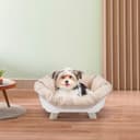 Ferplast Hundebett & Katzenbett mit Kissen, Hundebett waschbar, erhöhtes Hundebett Klein, katzenbett waschbar, atmungsaktiv & rutschfest, Sofa' Throne 64 x 48 x h 29,5 cm, Weiß - 3