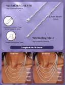 Dochais Collana Argento 925 Donna Ragazze 2mm/3mm Catenina Argento 925 Donna Uomo Sottile 41/46/51/56 cm Collane Minimaliste Regali Gioielli - 5