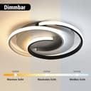 BAYHT Ceiling Light with Remote Control, Living Room Lamp with Matter Compatible with HomeKit, Alexa, Google and IFTTT, 32W Modern LED Ceiling Lights for Bedroom Living Room - 3