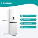 Hisense RB327N4WW1 55cm Freestanding 50/50 Fridge Freezer - 251 litre capacity - Total No Frost - Non-plumbed Water Dispenser - White - F Rated - 2