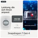 Motorola Edge 70 Smartphone (Robustes 6,67"-Super-HD+-Display Dank Corning Gorilla Glass 7i, 50-MP-Kamera, 12/512 GB, 4800 mAh, 68W-TurboPower-Aufladen) Pantone Gadget Gray, inkl. Schutzcover - 7