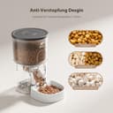 IMIPAW Futterautomat Katze, Katzenfutter Automat mit Programmierbarem Timer, Einfache Bedienung, 1-6 Mahlzeiten pro Tag, Futterspender für Katzen und Hunde, 3L - 3