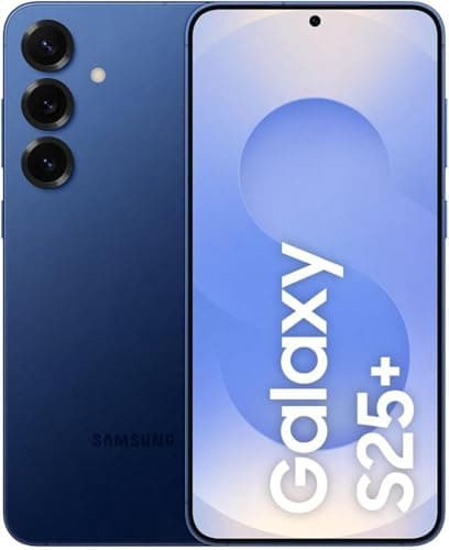 Samsung Galaxy S25+ 5G 256GB 12GB Blau USB-C OLED 6,7" Android 15 Triplecam 50MP - [Versione Tedesca, Spagnola, Francese, UK, Belga, Olandese, Danese, Finlandese, Norvegese, Svedese]