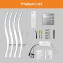 Sweier Plafoniera LED con Telecomando, 28W Lampada Soffitto Dimmerabile, 2800LM Moderno Cromato Curvo Lampadario, per Soggiorno, Camera da Letto Cucina, Sala da Pranzo - 10