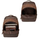 STILORD Marino Elegante Mochila Cuero Genuino para Hombre y Mujer Mediano - Mochila Universidad 13-14 Pulgadas Mochila Portátil Cuero - como Mochila City antirrobo Color:Zamora - marrón - 4