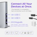 Ascrono Estación de Acoplamiento Vertical Compatible con MacBook Pro 16, 2021 M1 y 2023 M2/M3, con compatibilidad MagSafe -Disfruta de 2 Puertos Thunderbolt-4 USB-C Conecta sin Problemas Dos Pantallas - 5