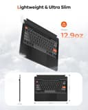 Doohoeek Bluetooth Keyboard for Surface Pro 11/10/9/8/X 13 Inch, Wireless Keyboard with Touch Pad & Pen Slot & Lighting Keys Compatible with Surface Pro Copilot+ 13", Ultra-Slim Keypad for Windows 11 - 3