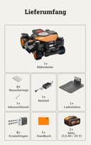 WORX Landroid Vision Cloud WR344E 4WD Mähroboter ohne Begrenzungskabel für 4000 m² (KI-Hinderniserkennung, VSLAM+ RTK Cloud Navigation, 84% Steigung, Auto-Mapping, App-Steuerung, Cut-to-Zero) - 9