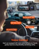 VANTRUE N4 Pro 4K 3 Channel Dash Cam 5G WiFi GPS, STARVIS 2, 4K+1080P+1080P Front and Rear Inside Triple Car Camera 3CH HDR, Night Vision, Voice Control, 24/7 Buffered Parking Mode, Support 512GB - 6