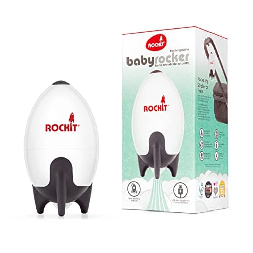 Rockit Rocker recargable – Ayuda para dormir para bebés balancea suavemente cualquier cochecito o cochecito, velocidad ajustable – Se adapta a todos los cochecitos y cochecitos para crear un bebé