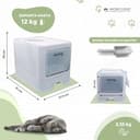 Mobiclinic® Pets, Arenero Gatos Cubierto, Cajón extraíble, Incluye Pala, Catbox, Doble Entrada Frontal y Superior con Tapa, Rejilla, Estética Elegante, Estructura Desmontable - 2