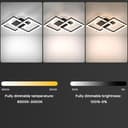 Plafoniera LED Soffitto 40W Dimmerabile,Compatibile con Alexa & Google home ,Controllo APP,Telecomando,con luce Notturna Funzione di Memoria per Camere da letto Soggiorni Sala da Pranzo (Nero) - 4