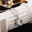 HinDaLi Collar Solitario Diamante Plata de Ley 925 para Mujer Hombre Niña Collares Colgante Circonitas Collares de Mujer de Plata Collar Redondo Cristal Colgante Solitario Pequeño - 5