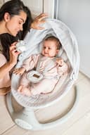 MoMi KENANI Babywippe für Kinder bis 9 kg, klappbar, mit Fernbedienung & Bluetooth zum Verbinden mit Smartphone, Batterie- oder Stromanschluss, mit 5-Punkt-Sicherheitsgurt, Sonnenschutz, Insektennetz - 22