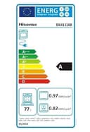 Hisense BI64111AB Forno Multifunzione Termoventilato, Cavità XXL 77 Litri, 12 Funzioni Cottura, Pulizia Acqua Clean, Classe A, Preriscaldamento Rapido, Funzione Pizza 300 °C, Air Fry, nero - 8