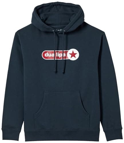 Sony Dua Lipa Official Merch DL Logo Hoodie Felpa con Cappuccio, Marina Militare, S Unisex-Adulto
