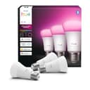 Philips Hue Bombilla A60 Smart LED, White and Color Ambiance, base E27, 6 W, luz espectro completo 1000-20.000 K, 810 lm, regulable, funciona con Alexa, Google Assistant y Apple Home, paquete de 3 ud - 1