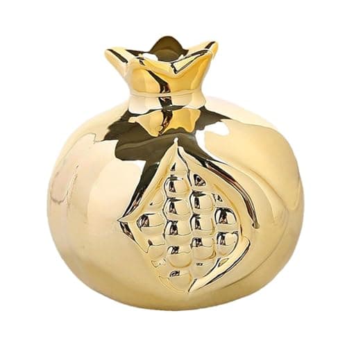 FQRDKT Statua di melograno ornamento decorativo scultura in ceramica artigianale moderna scrivania statuetta dettagli raffinati adatta per camera da letto, multicolore, S