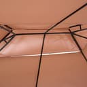 Outsunny Pavillon 3x4m Gartenpavillon mit 6 Seitenteilen Partyzelt Gartenzelt Festzelt mit Doppeldach Khaki - 8