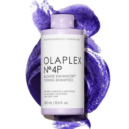 Olaplex No 4P Blonde Enhancer Purple Shampoo Tonificante, Ripara, Idrata E Illumina Tutti I Capelli Biondi, Schiariti E Grigi, 250ml