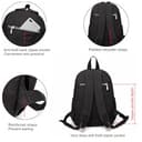 AOTIAN Women's Lightweight Sturdy Nylon Little Handy Backpack 9 litres, Black - 7