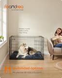 Feandrea Jaula para Perros Plegable con 2 Puertas, Bandeja Extraíble, 136 x 79 x 84 cm, XXXL, Negro PPD054B01 - 2