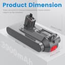 LabTEC 25.2 V 3900 mAh Li-ion Replacement Battery for Dyson 11 (Button Type) Absolute Fluffy V15 Detect Cordless Vacuum Cleaner with 1 Cover + 1 Brush (Not for Screw in Style) - 6