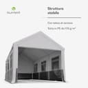 blumfeldt Gazebo - 6x3m, Gazebo Esterno Resistente, Tetto in PE, Pareti Laterali con Finestra, Telaio in Acciaio, Facile da Montare, Protezione da Insetti, Ideale per Feste e BBQ - 3