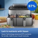 Philips Airfryer 5000 Series Dual Basket with Steam - Unique Steamfry, Steam & Airfry - 19 Ways to Cook; 9L Capacity (3L + 6L), RapidAir Plus Technology, Auto SteamClean (NA555/09) - 8