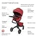 Stokke Xplory X, Ruby Red - Passeggino regolabile per il comfort del bambino e dei genitori - Imbottitura, Imbracatura e cerniera riflettente per una maggiore sicurezza - Si piega facilmente - 2