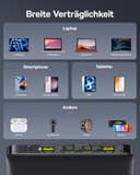 Baseus Powerbank 20000mAh 100W PD Schlanker externer Akku QC 4.0 Schnellladegerät, Blade H1 für Laptops, MacBook, iPad, iPhone 16 15 pro max, Switch, Steam Deck, Samsung Galaxy, AirPods, 2024 Upgraded - 9