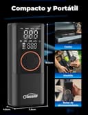 Oasser Compresor Aire Portatil 6000mAh 150PSI Inflador Ruedas Coche Pequeño Pantalla LCD Doble Visualización Cable Encendedor 3M Parada Automática Bolsa Almacenamiento para Coche Moto Bicicleta Bola - 10