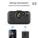 Vivavoce Bluetooth per Auto, Altoparlante Incorporato da 3W, Siri Assistente Comandi Vocale di G-oogle, Connessione Automatica, Connettività Dual Link, Vivavoce per Auto Supporto per Aletta Parasole - 4