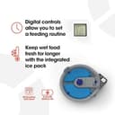 Cat Mate C500 Automatischer Futterautomat mit Digitalem Timer und 5 Näpfen – Für Katzen und Kleine Hunde, Nass- oder Trockenfutter, Inklusive Zwei Kühlakkus, 5 Mahlzeiten Bis zu 330 g Pro Stück, Weiß - 3