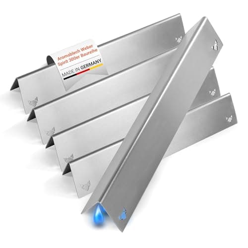 FENNEK Aromaschiene für Weber Spirit 300er Baureihe | 5er Set | 1,5 mm Edelstahl | Aromableche | Brennerabdeckungen | flavorizer Bars | Ersatzteile aus rostfreiem Edelstahl | Made in Germany