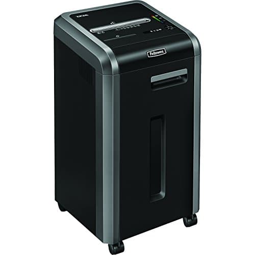 Fellowes Powershred 225Mi 100% Anti-Stau Aktenvernichter, Schneidleistung: 16 Blatt (Microcut), schwarz/Silbergrau