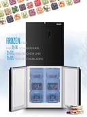 Heinrich´s Cross Door Kühlschrank, Kühlgefrierkombination mit 421L Gesamtvolumen, inkl. Total-No-Frost Funktion, 150L Gefriervolumen, LED Beleuchtung, Multi-Airflow und Fresh Converter System, Six - 5