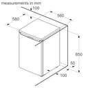 BOSCH, Series 2, KTR15NWEAG, Undercounter Fridge, MultiBox, LED light, 3 glass shelves, 3 door shelves, Integrated horizontal handle, door alarm, SuperCooling in White - 3