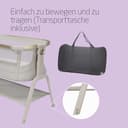 Maxi Cosi Iora² Baby Stubenbett, 0–6 kg (9 kg), Klappbares und Leichtes Beistellbett Baby, 5 cm CloudCore-Matratze, 5 Höhenstufen, 2 Leichtgängige Rollen, Easy Slide, Elegance Beige - 5