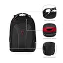 Wenger Carbon Mochila para portátil, portátil de hasta 17 pulgadas, organizador de artículos, 30 l, mujer hombre, oficina viajes universidad, negro, 600637 - 5