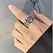 Cangall Anello antistress in argento sterling 925 da donna aperto regolabile con filatore - 4