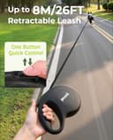 Pecute Guinzaglio Retrattile per Cani con Luce LED Ricaricabile 8m, Guinzaglio per Cane con Guinzaglio Esteso Antigroviglio a 360°, Impugnatura Antiscivolo e Pulsante Freno Rapido, Adatto Fino a 50kg - 4