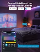 Govee Curtain Lights 3×2m, Tenda LED Intelligente con GIF Fai da Te, Lucine che Cambiano Colore RGBIC, Natale Decorazione Dinamica Intelligente, Impermeabile IP65, Compatibile con Alexa, 1040 LEDs - 9