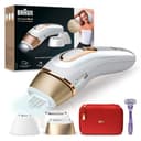 Braun Silk-expert Pro 5 Epilatore Luce Pulsata, Alternativa al Laser, Zone Sensibili, Viso, Bikini e Ascelle, 3 Accessori, Rasoio, Custodia Viaggio,Idea Regalo, Festa della Donna,PL5267 Bianco e Oro - 1