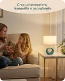 EDISHINE Lámpara de Mesa de Cerámica, Elegante y Moderna, con Pantalla de Tela, Bombilla E14 Incluida, 2700K Luz Cálida, para Dormitorio, Salón y Decoración - 6