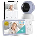 BOIFUN 2K Baby Monitor WiFi con Display 5”, Controllo Doppio App e Monitor, Avvisi Pianto e Movimento, Visione Notturna Senza Disturbi, Temperatura e Umidità, Rotazione 360°, fino a 19h - 1